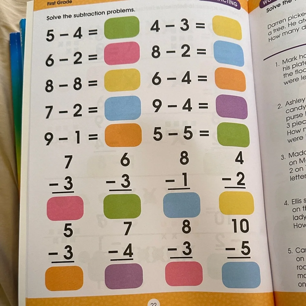 First Grade Subtraction Educational Workbook - Picture 11 of 11